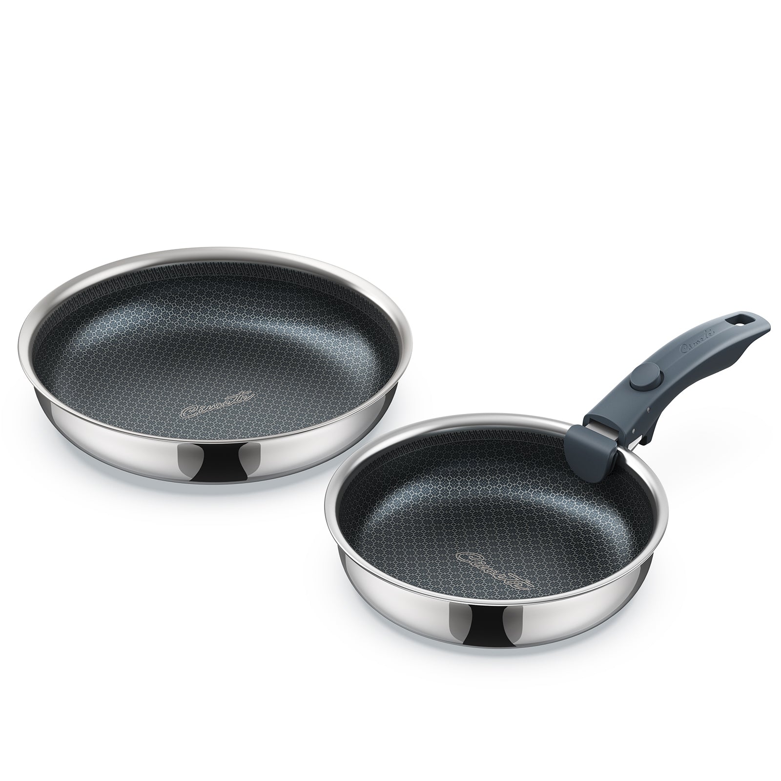 3-Piece Hybrid Nonstick Frying Pan Set, 8 & 9.5 in — Ciwete (view 2)