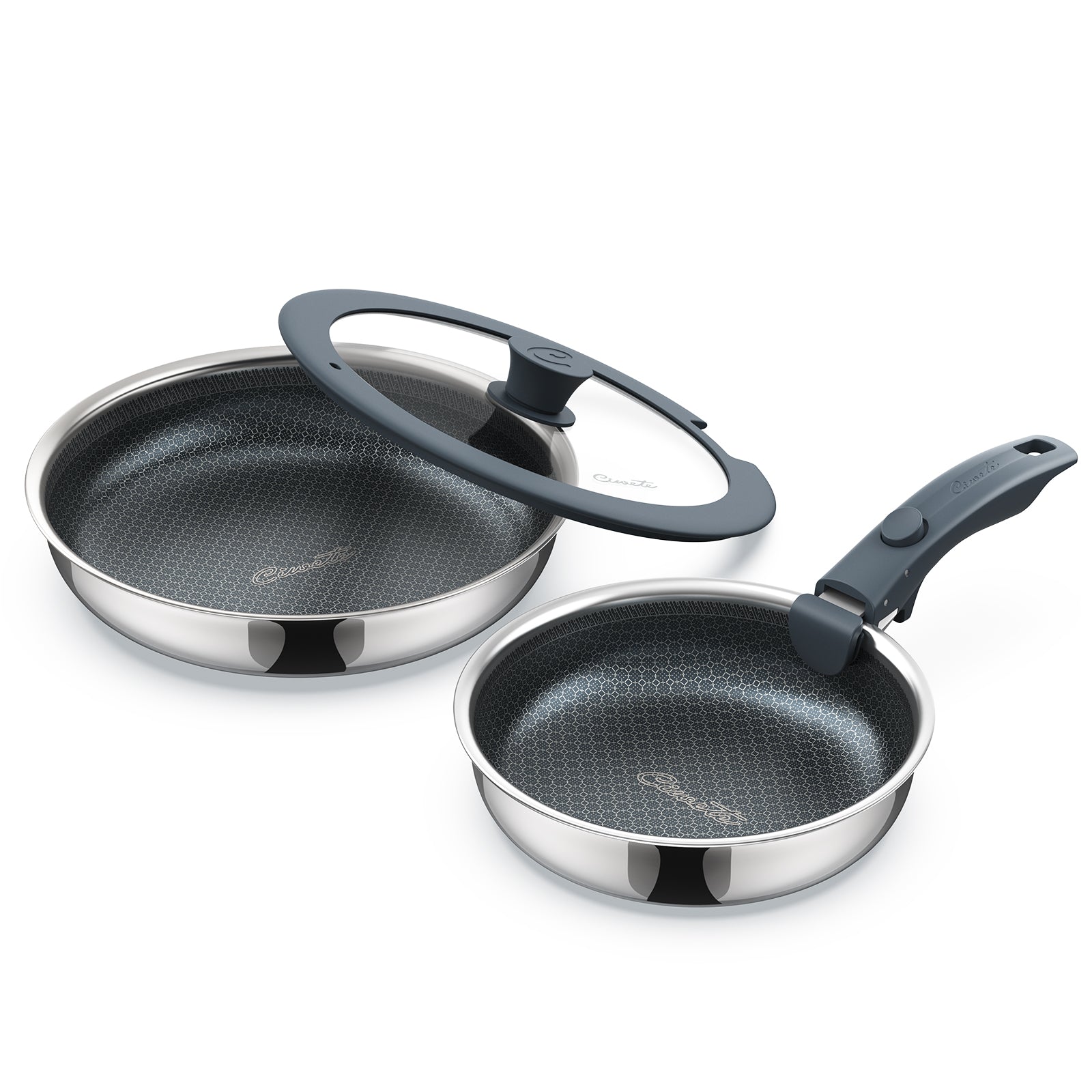 4-Piece Hybrid Nonstick Frying Pan Set, 8 & 9.5 in — Ciwete (view 2)