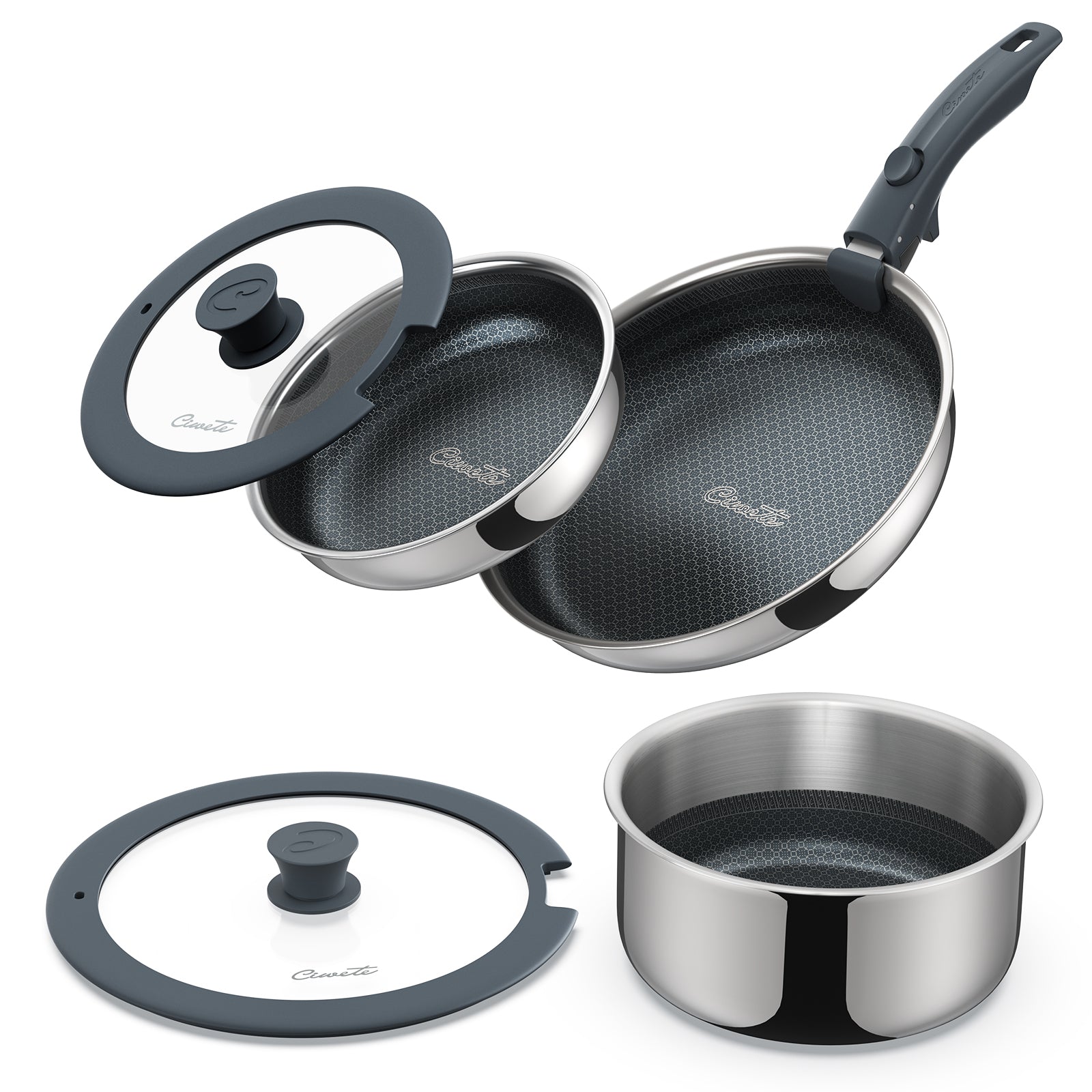 6-Piece Hybrid Stainless Steel Cookware Set — Ciwete (view 2)