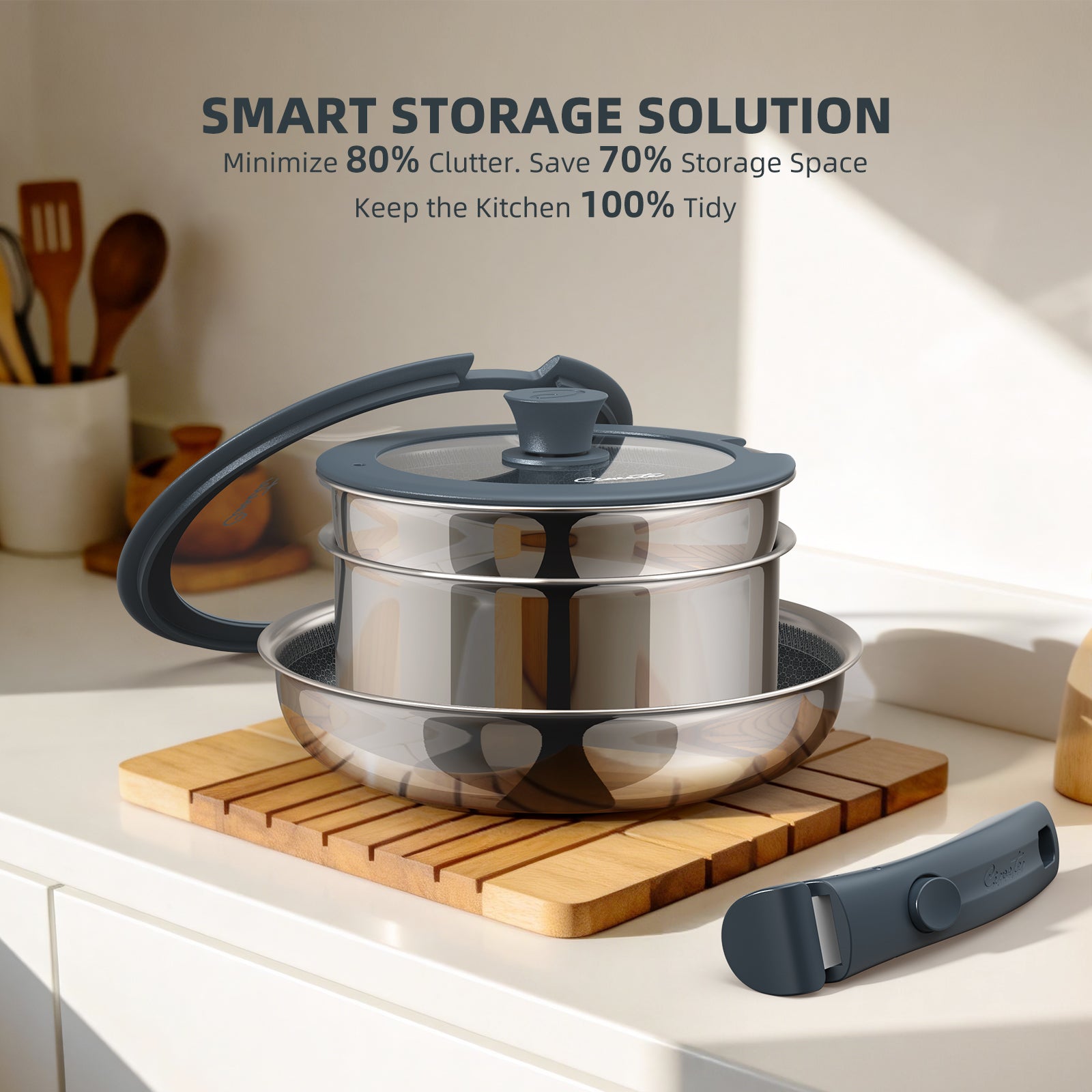 6-Piece Hybrid Stainless Steel Cookware Set — Ciwete (view 12)