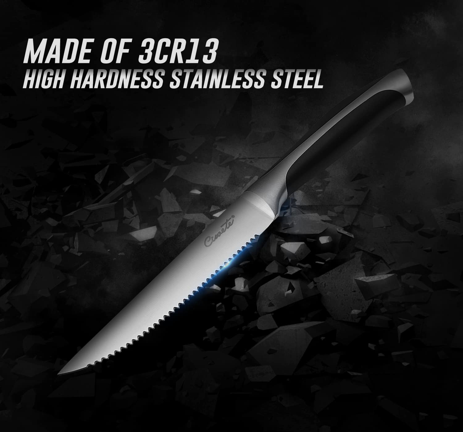 Ciwete Serrated 4" Steak Knives Set of 12