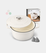 Enameled Cast Iron Dutch Oven, 6 qt / 5.68 L, Cream White