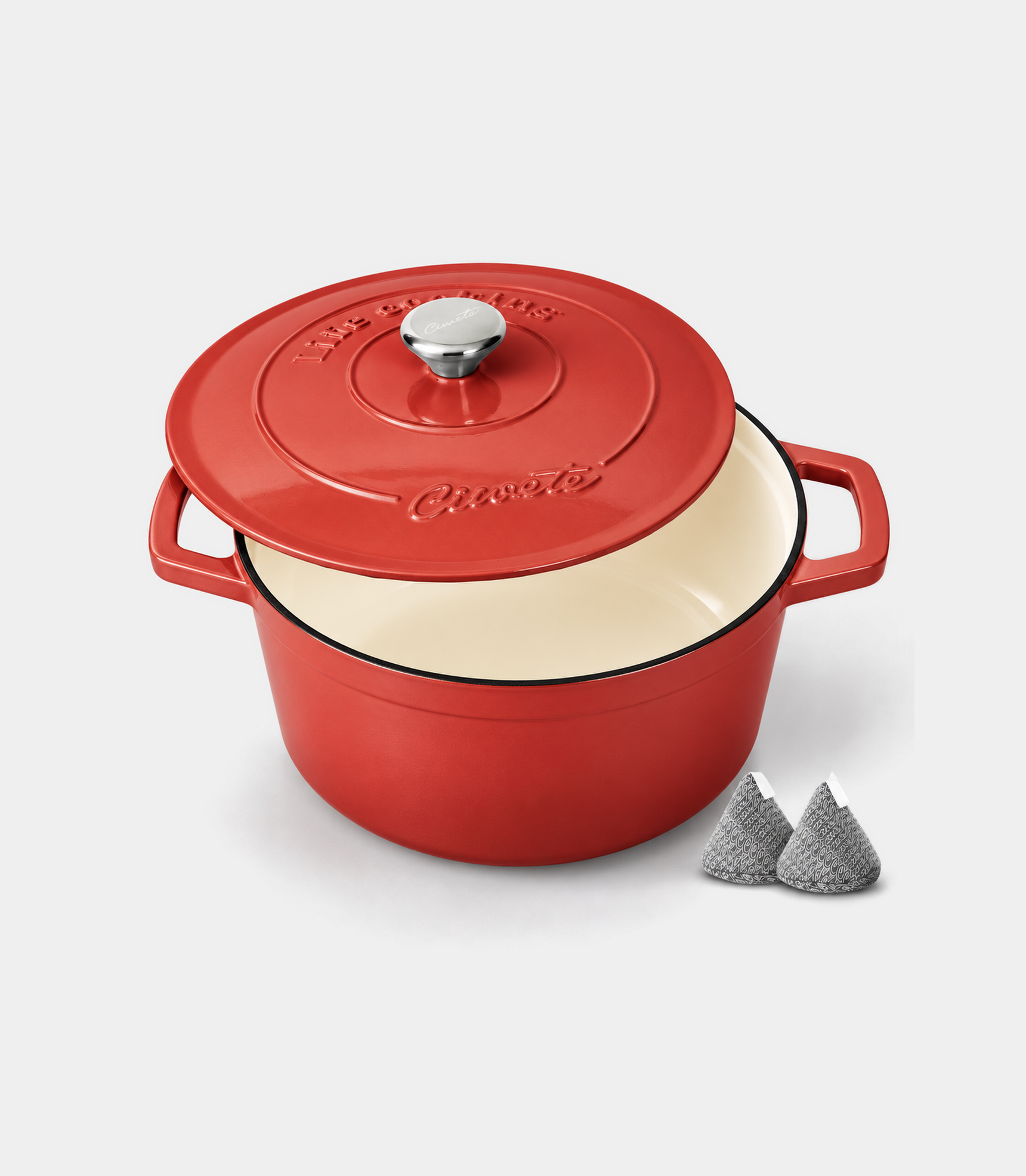 Enameled Cast Iron Dutch Oven, 6 qt / 5.68 L, Red — Ciwete