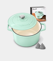 Enameled Cast Iron Dutch Oven, 6 qt / 5.68 L, Light Green