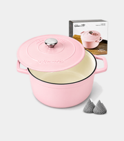 Enameled Cast Iron Dutch Oven, 6 qt / 5.68 L, Light Pink