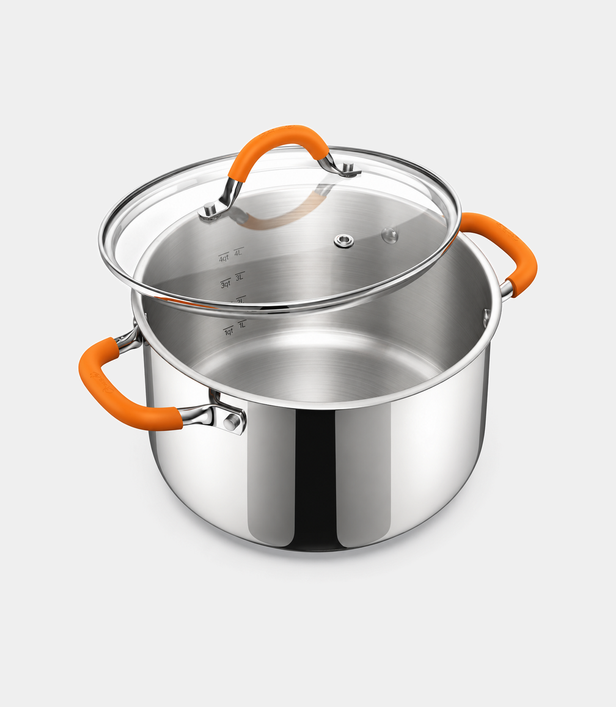 Stainless Steel Stock Pot with Lid, 5.2 qt / 4.92 L — Ciwete
