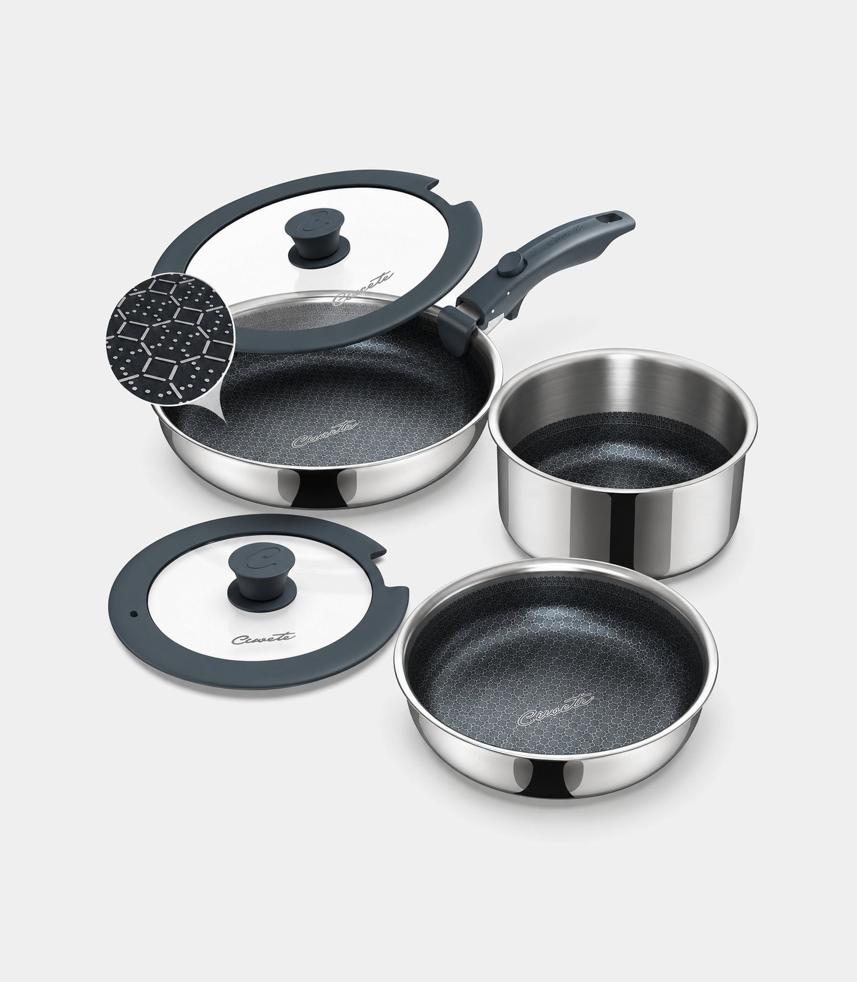 6-Piece Hybrid Stainless Steel Cookware Set — Ciwete