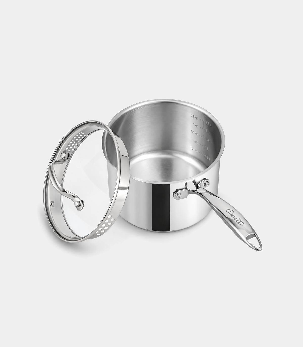 Stainless Steel Sauce Pan with Lid, 2 qt / 1.89 L — Ciwete