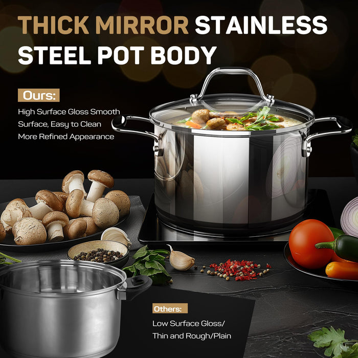 11-Piece Nonstick Stainless Steel Cookware Set — Ciwete (view 5)