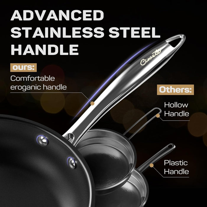 11-Piece Nonstick Stainless Steel Cookware Set — Ciwete (view 6)