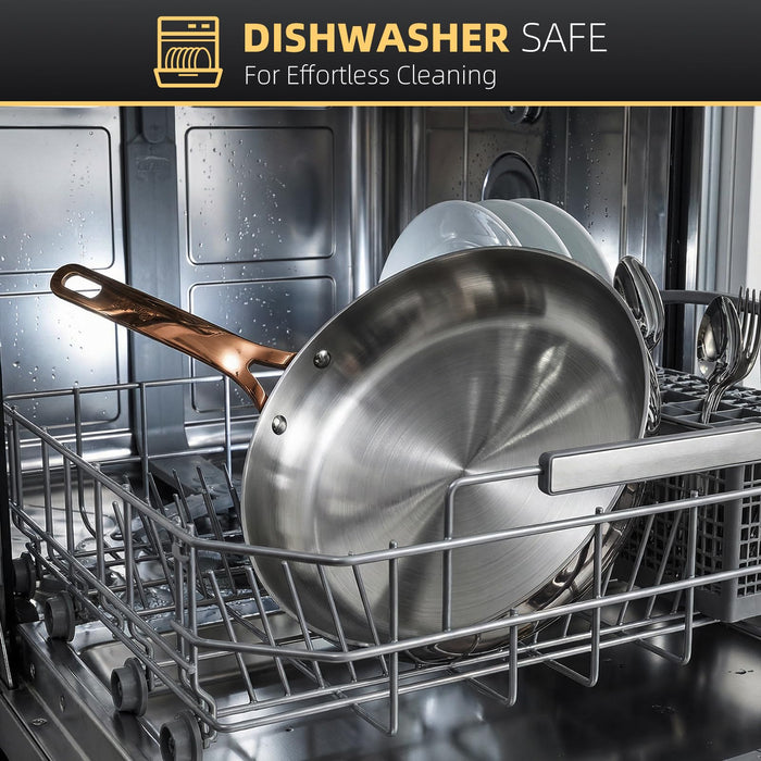 Stainless Steel Frying Pan, 9.5 in — Ciwete (view 7)