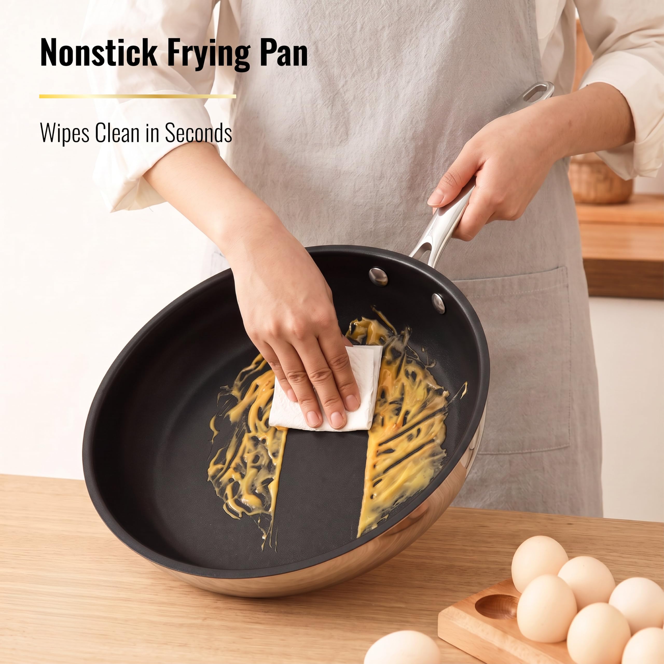 11-Piece Nonstick Stainless Steel Cookware Set — Ciwete (view 8)